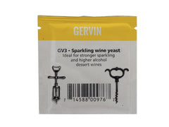 Yeast Sachet 5g - Gervin GV3 Sparkling Wine Yeast - For Stronger Sparkling & Higher Alcohol Dessert Wines - SPECIAL OFFER AS BEST BEFORE IS 31/05/2025