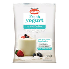 EasiYo Fat Free Natural Yoghurt Sachet 140g For Use With EasiYo 1Kg Makers - SPECIAL OFFER AS BEST BEFORE IS 20/04/2025