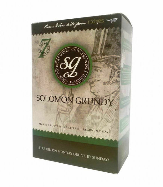 Solomon Grundy 6 Bottle 7 Day Country Wine Making Kit - Cherry - SPECIAL OFFER AS BEST BEFORE IS 30/04/2025