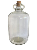 5 Litre Glass Demi John with Ovaled Neck, 2 Large Cork Bungs and an Airlock