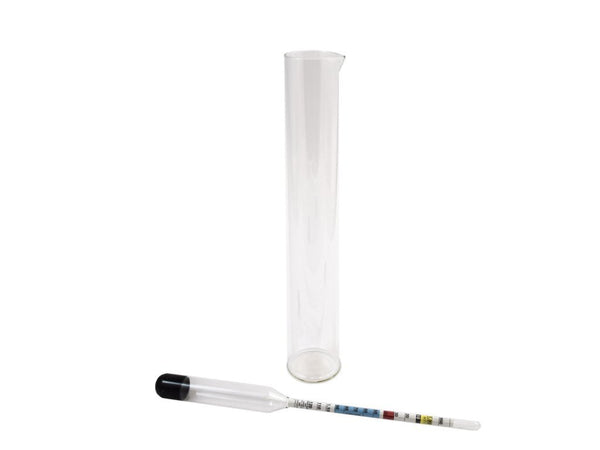 Stevenson-Reeves Triple Scale Hydrometer for Wine & Beer with Glass Trial Jar